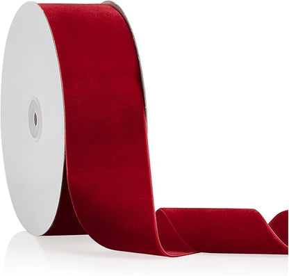 2" X 20 Yards Red Velvet Ribbon by Bomybaw