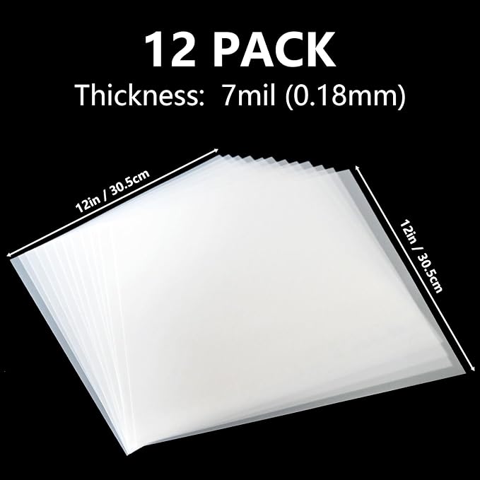 EGOSKY 12Pcs 7mil Blank Stencil Sheets, 12 x 12 inch Mylar Template Stencil - Image 2