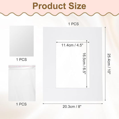 uxcell Picture Mats, 8 x 10 Mat Board Center - Image 2