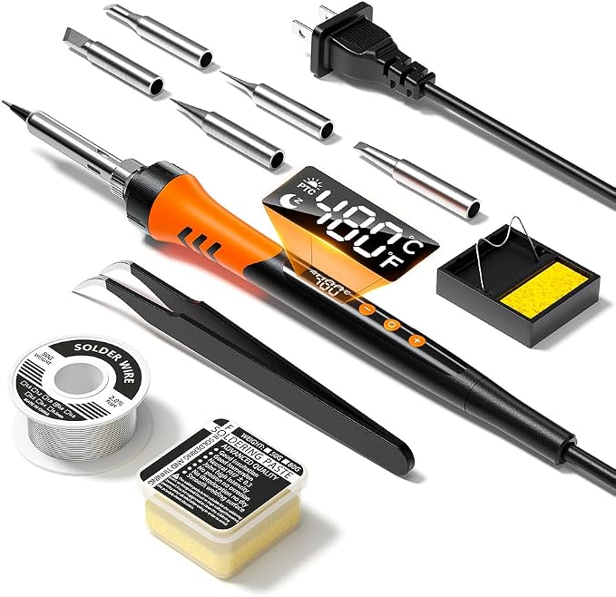 90W 110V LCD Soldering Iron, Soldering Iron Kit, 10-in-1 Soldering gun Tool by Weldingthefuture