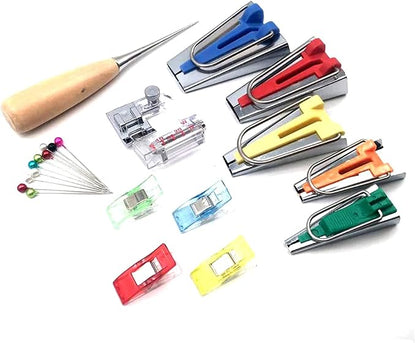 Bias Tape Maker Set, LNKA 5 Sizes 1/4" 3/8" 1/2" 3/4" 1" Bias Maker Kits - Image 3