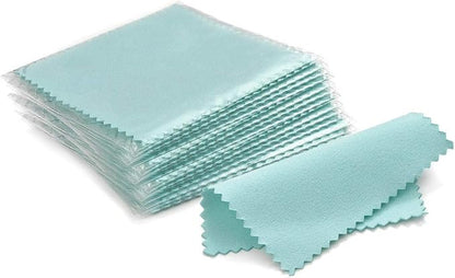 SEVENWELL 50pcs Jewelry Cleaning Cloth Mediumturquoise Polishing Cloth by SEVENWELL