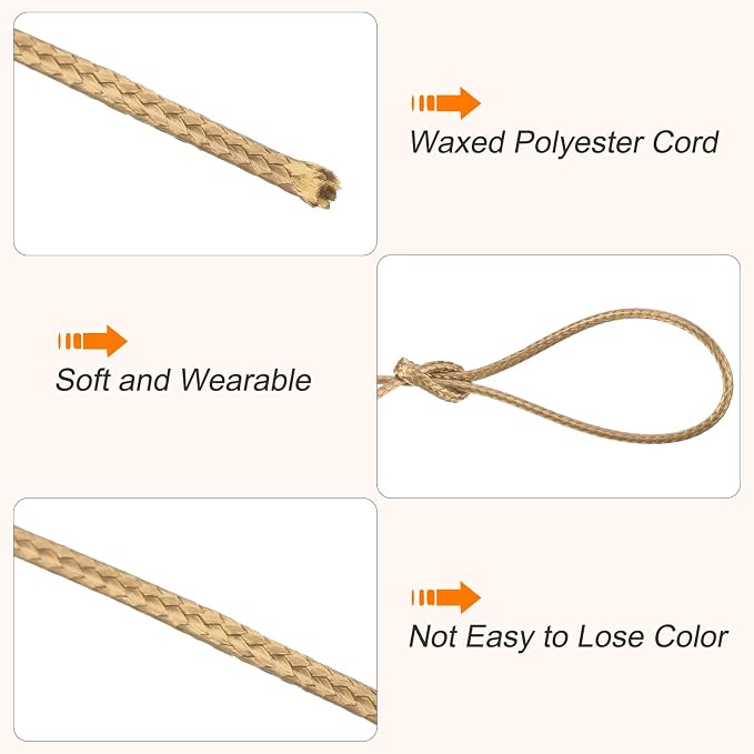 MECCANIXITY Waxed Cord 1.5mm Waxed Polyester Cord 175 Yard Wax String - Image 3