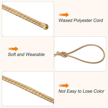 MECCANIXITY Waxed Cord 1.5mm Waxed Polyester Cord 175 Yard Wax String - Image 3