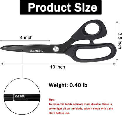 10" Scissors All Purpose, Heavy Duty Premium Stainless Steel Tailor Scissors - Image 7