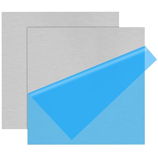 2Pack 6061 T651 Aluminum Sheet Metal 8 x 8 x 1/8 Inch Flat Plain Aluminum Plate by Lswteiz