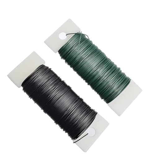 2 Rolls 76 Yards Flexible Floral Bind Wire 22 Gauge Paddle Wire by MARRTEUM