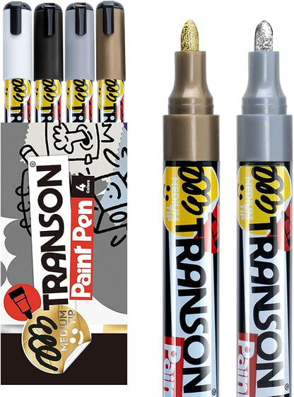 TRANSON 4 Colors Permanent Paint Markers by Transon