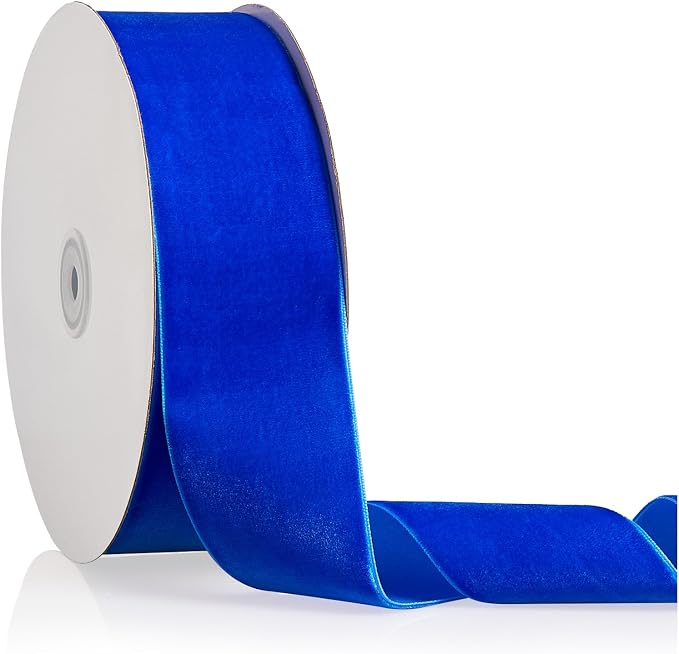 2" X 20 Yards Royal Blue Velvet Ribbon by Bomybaw