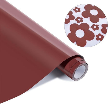 HTVRONT Puff Vinyl Heat Transfer -10" x 6ft Reddish Brown 3D Puff Heat Transfer by HTVRONT