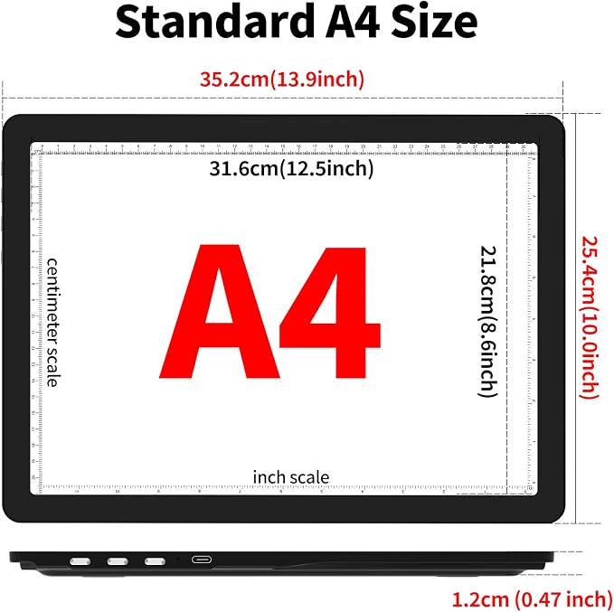 TOHETO Rechargeable A4 Light Board - Image 5