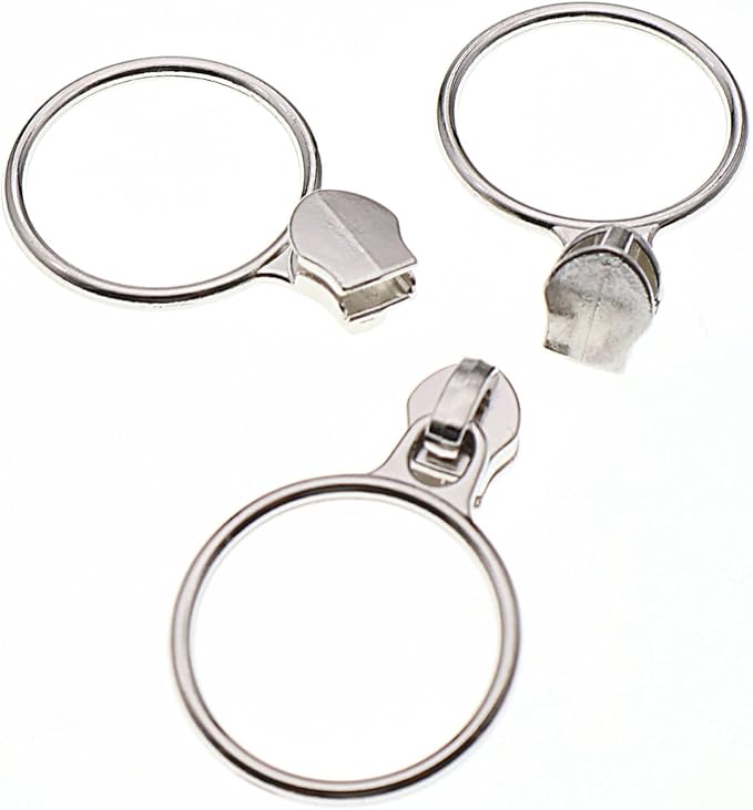 Leekayer #5 Silver Metallic Nylon Coil Zippers by The Yard Bulk 10 Yards White - Image 5