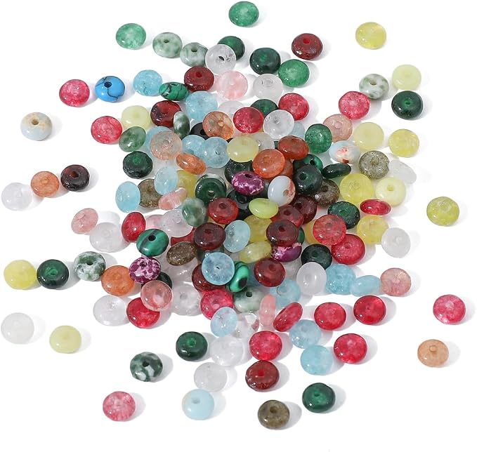 Natural Mix Colored Disk Stone Beads 4x2mm 160pcs Rondelle Loose Semi Gemstone - Image 4