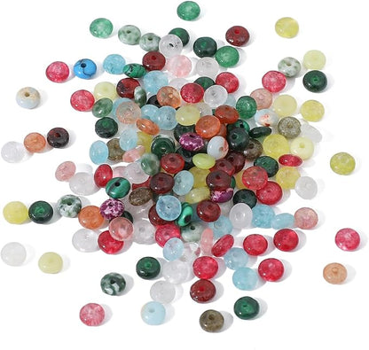 Natural Mix Colored Disk Stone Beads 4x2mm 160pcs Rondelle Loose Semi Gemstone - Image 4