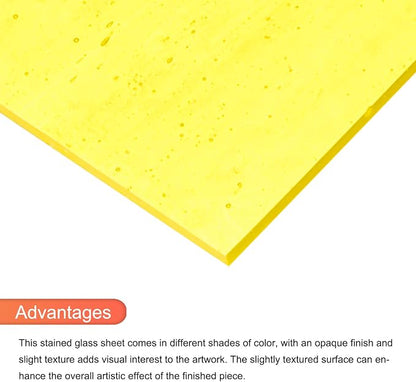MECCANIXITY 2 Pcs Stained Glass Sheet Mosaic Tile 7.9 Inch x 5.9 Inch Bright - Image 4
