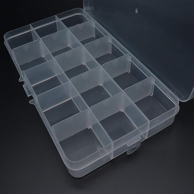 Xiaoyztan Clear Plastic Organizer, 15 Small Grids - Image 3