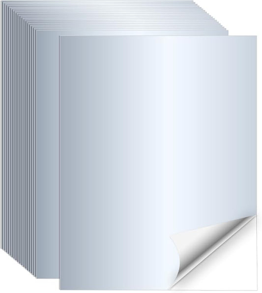 Silver Printable Sticker Paper, 20 Sheets Printable Silver Sticker Paper by Unknown
