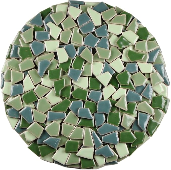 Ceramic Mosaic Tiles for Crafts & Art Projects 200 Grams Vibrant Colors Pieces by VerzATile
