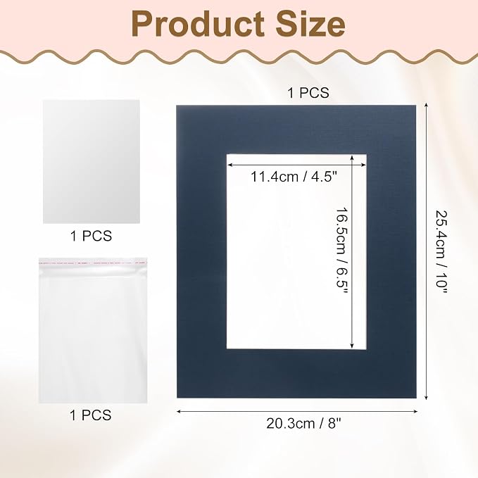 uxcell Picture Mats, 8 x 10 Mat Board Center - Image 2