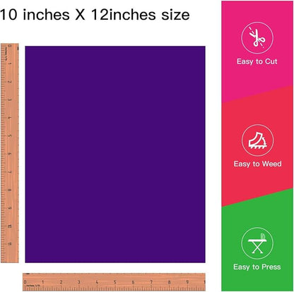 JANDJPACKAGING Purple Heat Transfer Vinyl HTV - Image 2