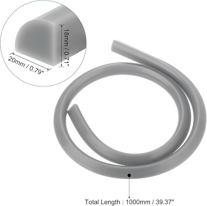 uxcell Flexible Molding Trim, 39 Inch Flexible Quarter Round Molding Silicone - Image 2