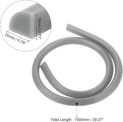 uxcell Flexible Molding Trim, 39 Inch Flexible Quarter Round Molding Silicone - Image 2