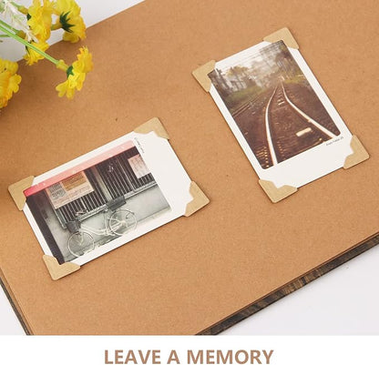 GOONAVI 15 Sheets 360 Pcs Cowhide Acid-Free Photo Corners Mounting Self Adhesive - Image 5