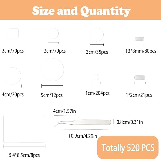 520PCS Double Sided Tape Removable Strong Adhesive Dots Heavy Duty Sticky Pads - Image 2