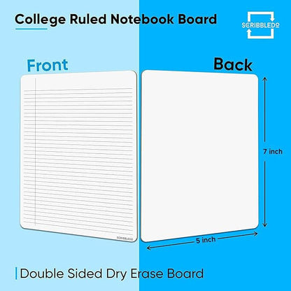 SCRIBBLEDO Dry Erase 5"x7" Mini Notebook College Ruled Lined Board 2 Pack - Image 7