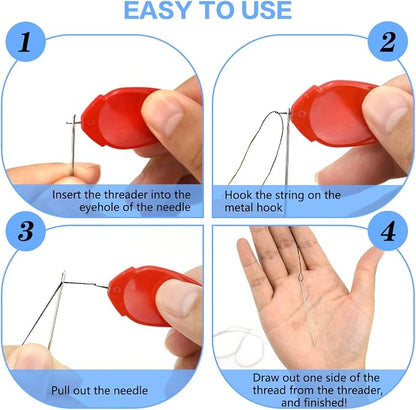 30 Pcs Needle Threaders for Hand Sewing, Plastic Needle Threader Tool for - Image 3