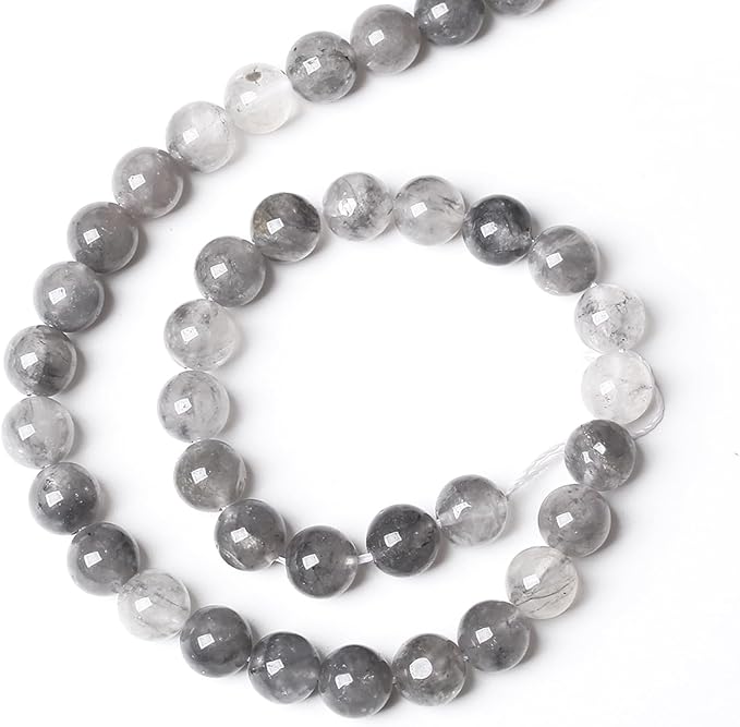 60pcs 6mm Natural Grey Cloud Crystal Stone Beads - Image 5