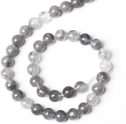 60pcs 6mm Natural Grey Cloud Crystal Stone Beads - Image 5