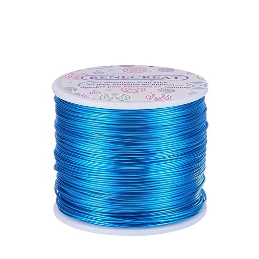 BENECREAT 18 Gauge Jewelry Craft Aluminum Wire 492 Feet Bendable Metal by BENECREAT