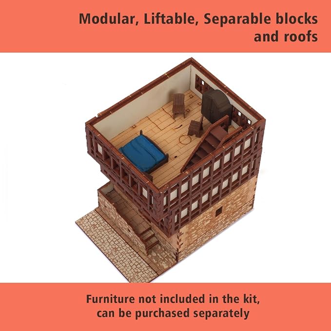 Brick Rowhouse DIY Wooden Building Kit - Image 7