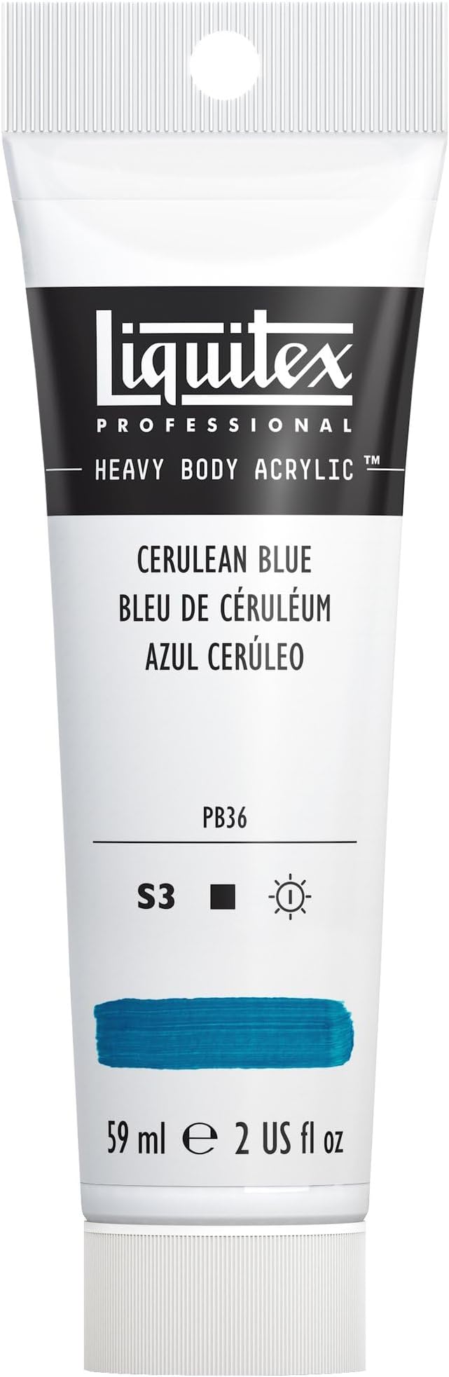 Liquitex Professional Heavy Body Acrylic Paint, 2-oz Tube, Cerulean Blue by Liquitex