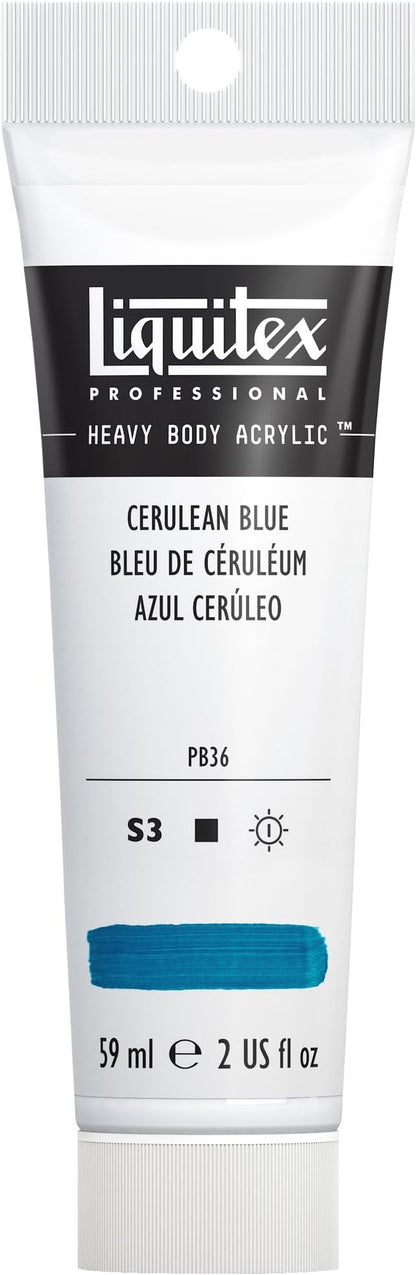 Liquitex Professional Heavy Body Acrylic Paint, 2-oz Tube, Cerulean Blue by Liquitex