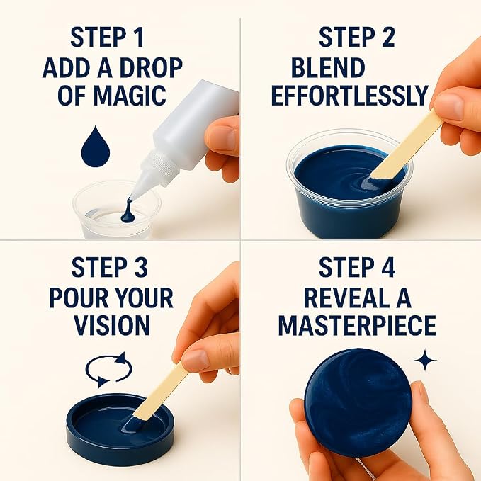 Royal Blue Epoxy Resin Pigment Paste XL – Opaque Epoxy Dye & High Concentration - Image 7