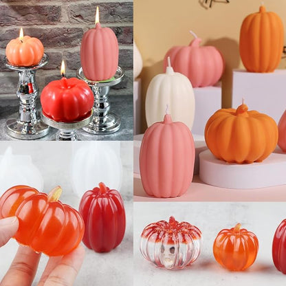 3Pack Mini 3D Pumpkin Molds for Resin, Resin Pumpkin Mold, Pumpkins Silicone - Image 5