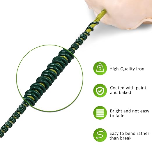 Floral Wire, 110 Yards 22 Gauge Green Florist Wires, Flexible Green Wire Paddle - Image 3