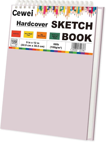 Cute Sketch Book for Kids Ages 8-12 Girls, 1 Pack-100 Sheets Purple Sketch Book by Unknown