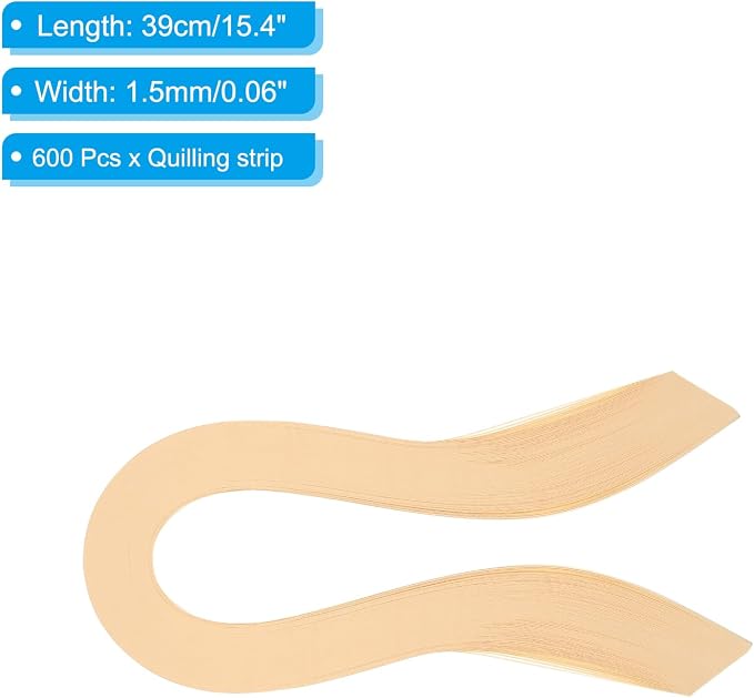 PATIKIL Quilling Strips Paper 600pcs 1.5mm 39cm Origami Paper Quilling Kits - Image 2