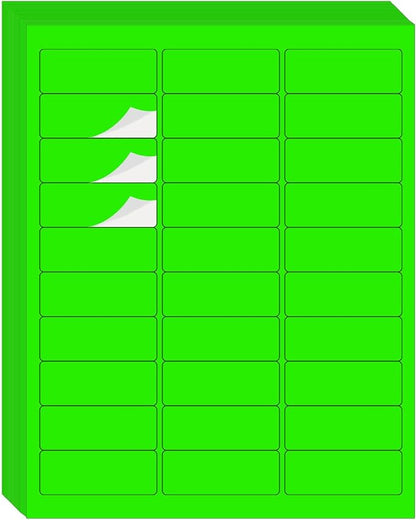 STARLIBOO 1" x 2-5/8" Address Labels- Neon Color Fluorescent Stickers by STARLIBOO