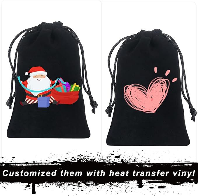 Shintop 20pcs velvet bags with drawstrings, 4x6inch Gift Bags Black Velvet - Image 4