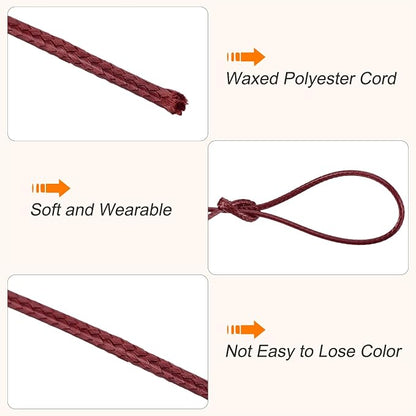 MECCANIXITY Waxed Cord 1.2mm Waxed Polyester Cord 175 Yard Wax String - Image 3