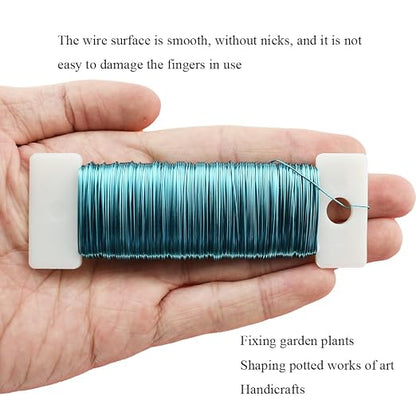 HAHIYO 26Gauge Blue Metal Floral Wire - Image 6