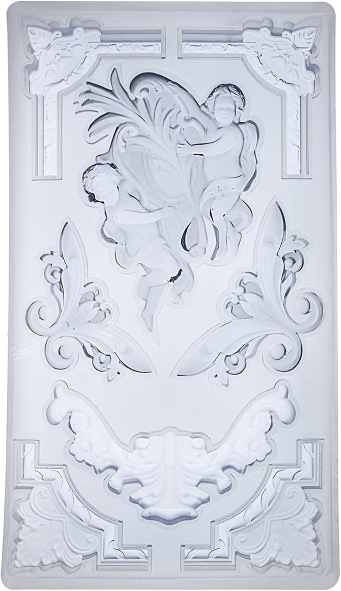 Art Mold for Polyclay Air Dry Clay Plaster, Border Frame - Image 3