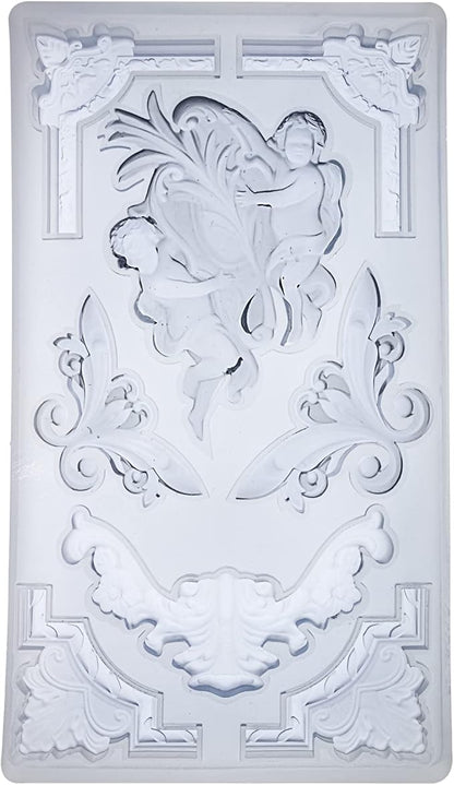Art Mold for Polyclay Air Dry Clay Plaster, Border Frame - Image 3