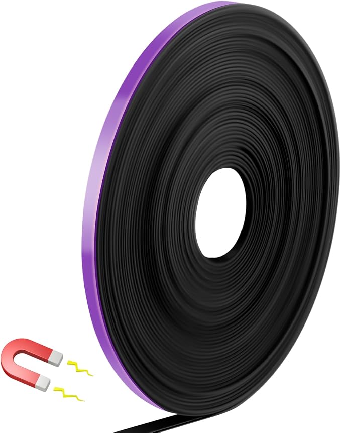 Magnetic Tape Roll Thin Strips, 1/4 Inch x 33 Feet Magnetic Board Dividers by Unknown