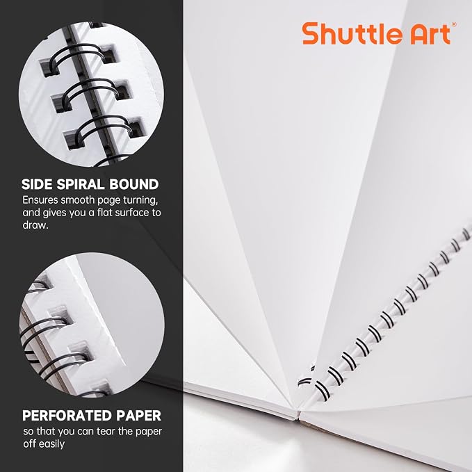 Shuttle Art Marker Pad, 8.9”x8.3” Portable Sketchbook, 40 Sheets Marker Drawing - Image 6