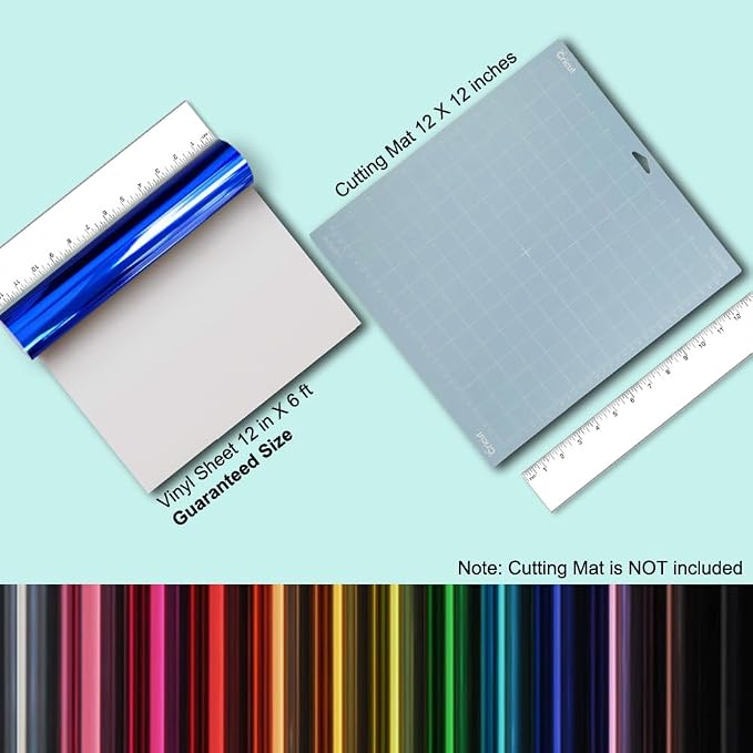 Tvinyl Warehouse Blue Foil HTV Heat Transfer Vinyl Roll 12" x 6FT - Image 4